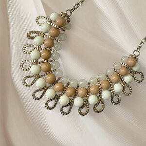 Custom Elegant Gold and Cream Necklace